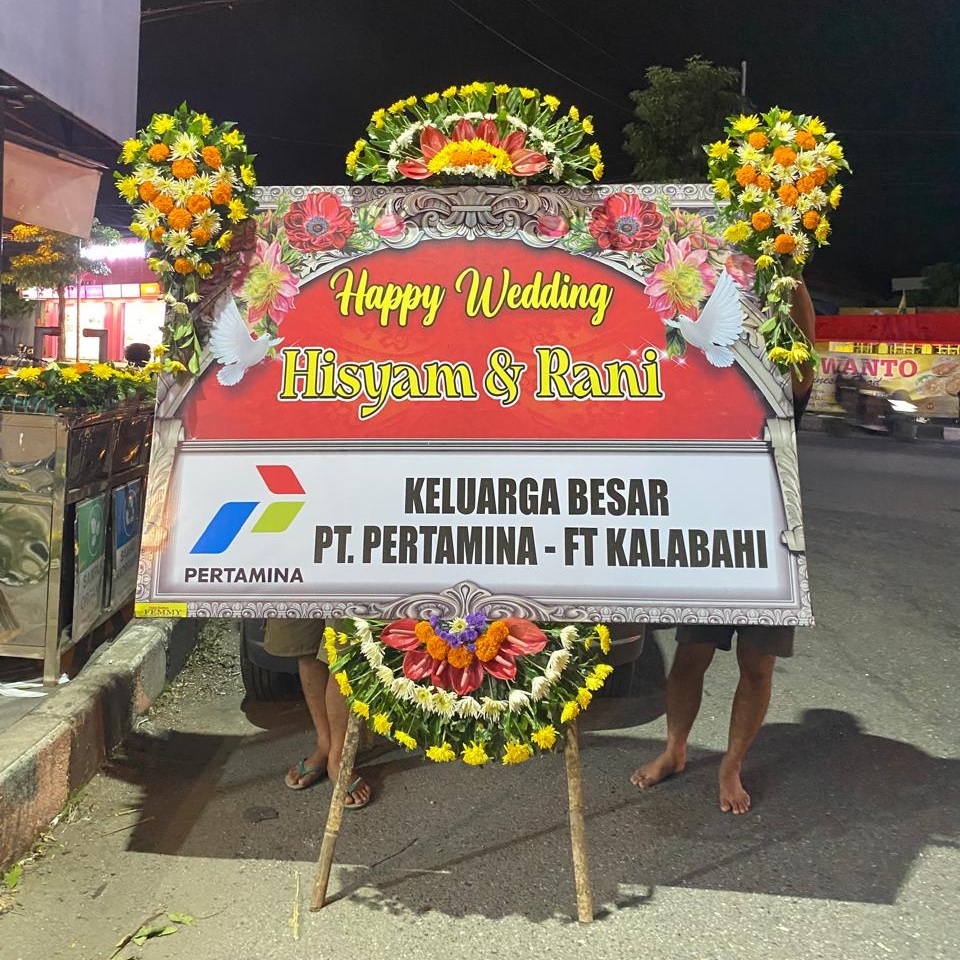 Bunga Papan, Papan Bunga Happy Wedding